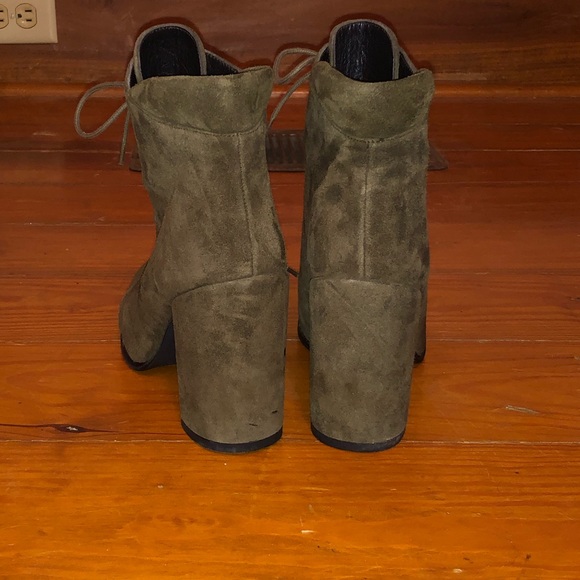 Stuart Weitzman Getgo Olive Suede Boots - Picture 7 of 8